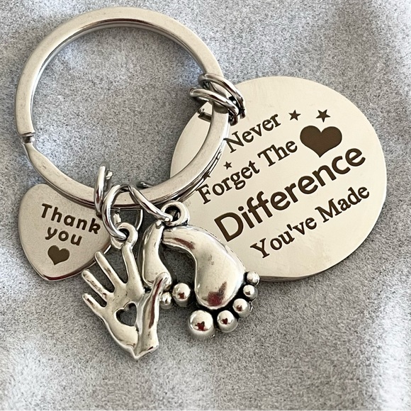 5 for $25! Midwife or L&D Nurse Thank-You Keychain Gift - Picture 1 of 9